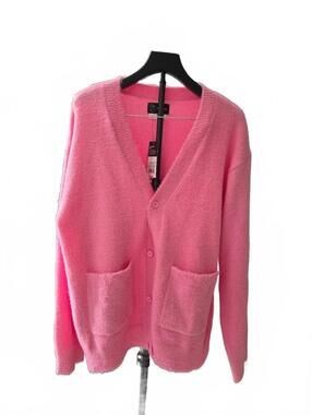 Original Use Sweater Women Pink Sz. Lg Long Sleeve Cozy Casual Warm Cardigan NWT